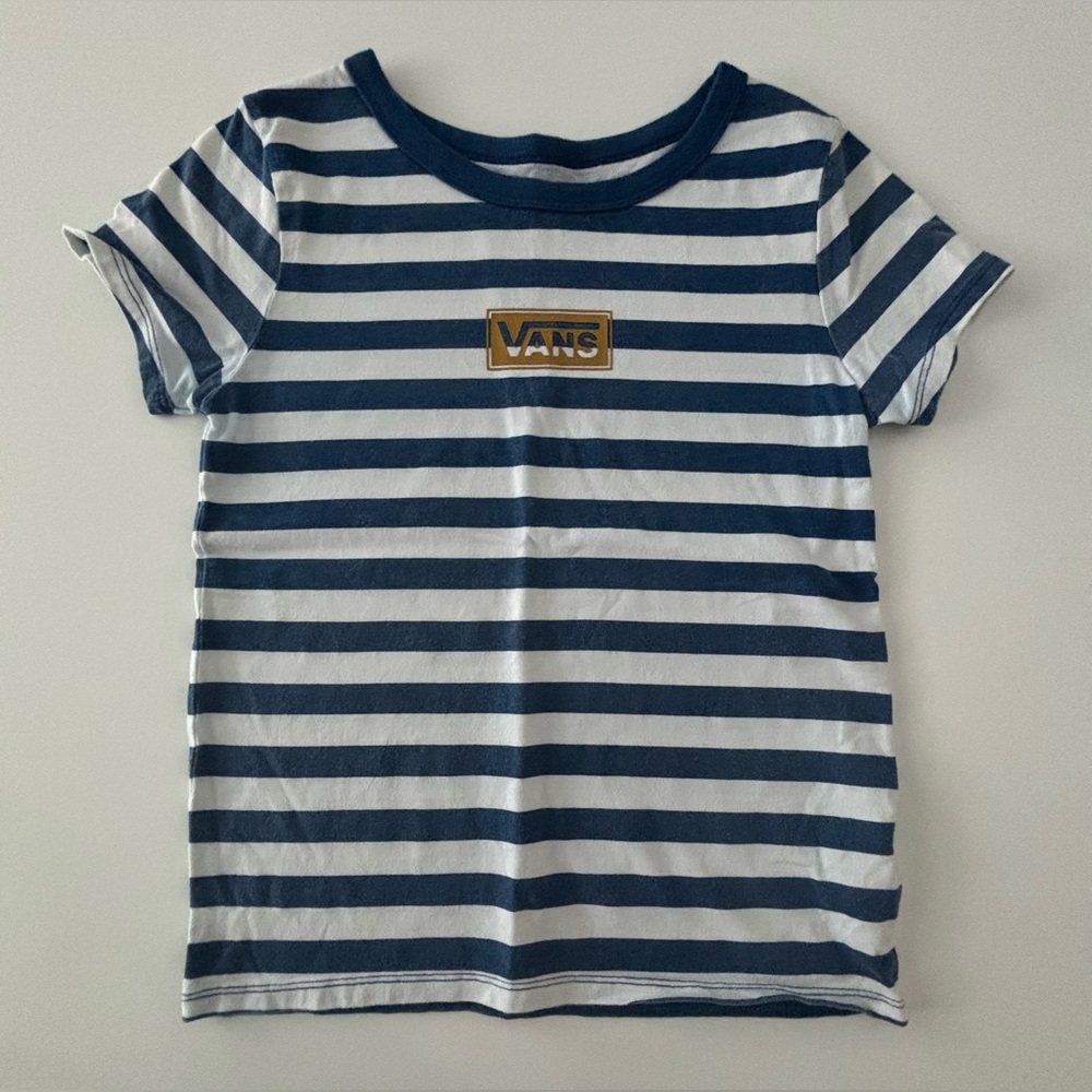 Vans | Logo Short Sleeve‎ | Striped | Size XS